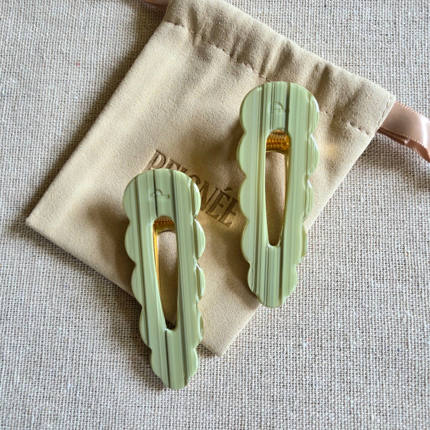 Hair Clips Sage