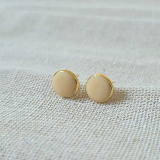 Earrings Nude Button