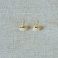 Earrings Marbled Button