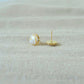 Earrings Marbled Button