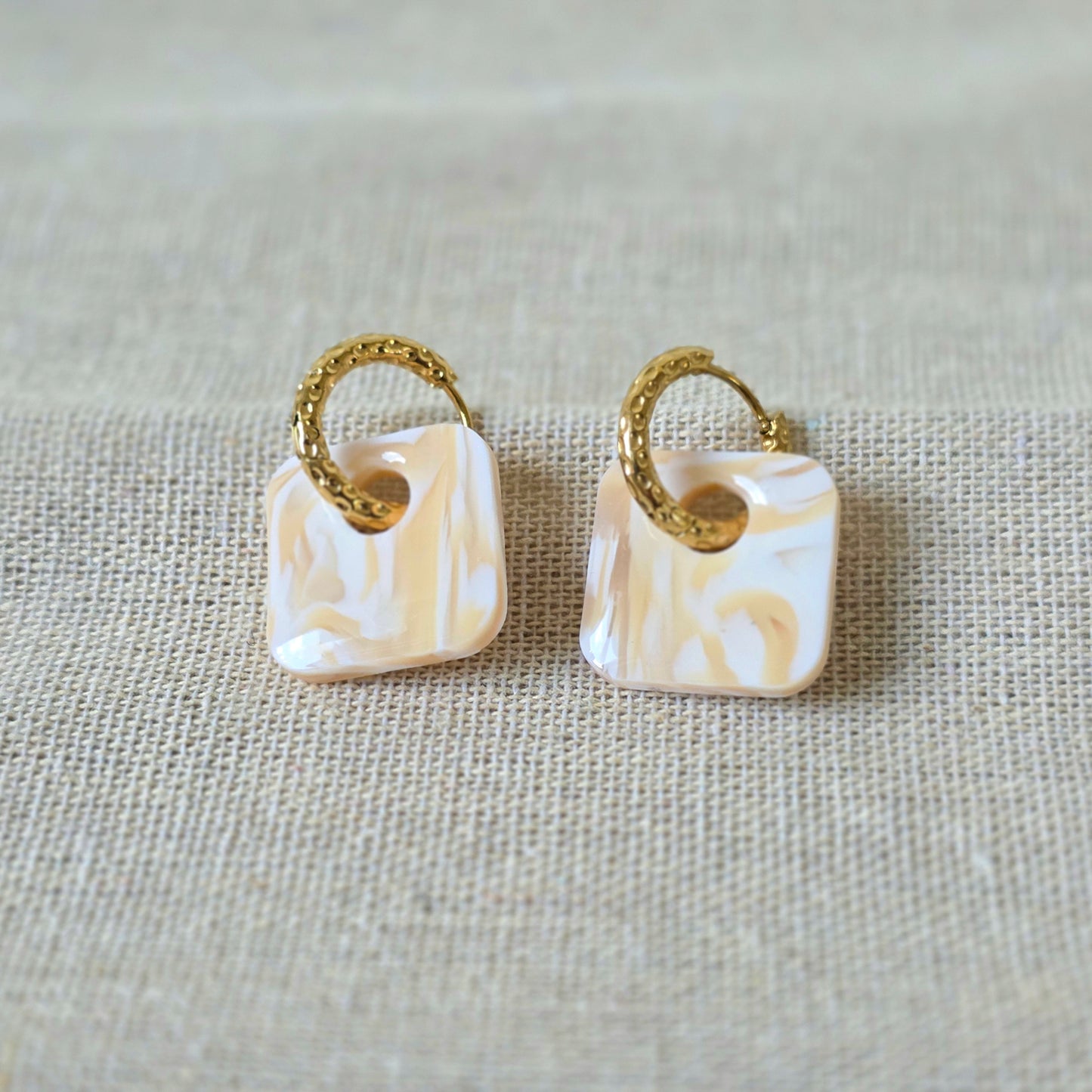 Earrings Wind Marble Charms