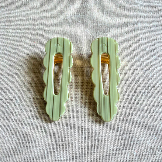 Hair Clips Sage