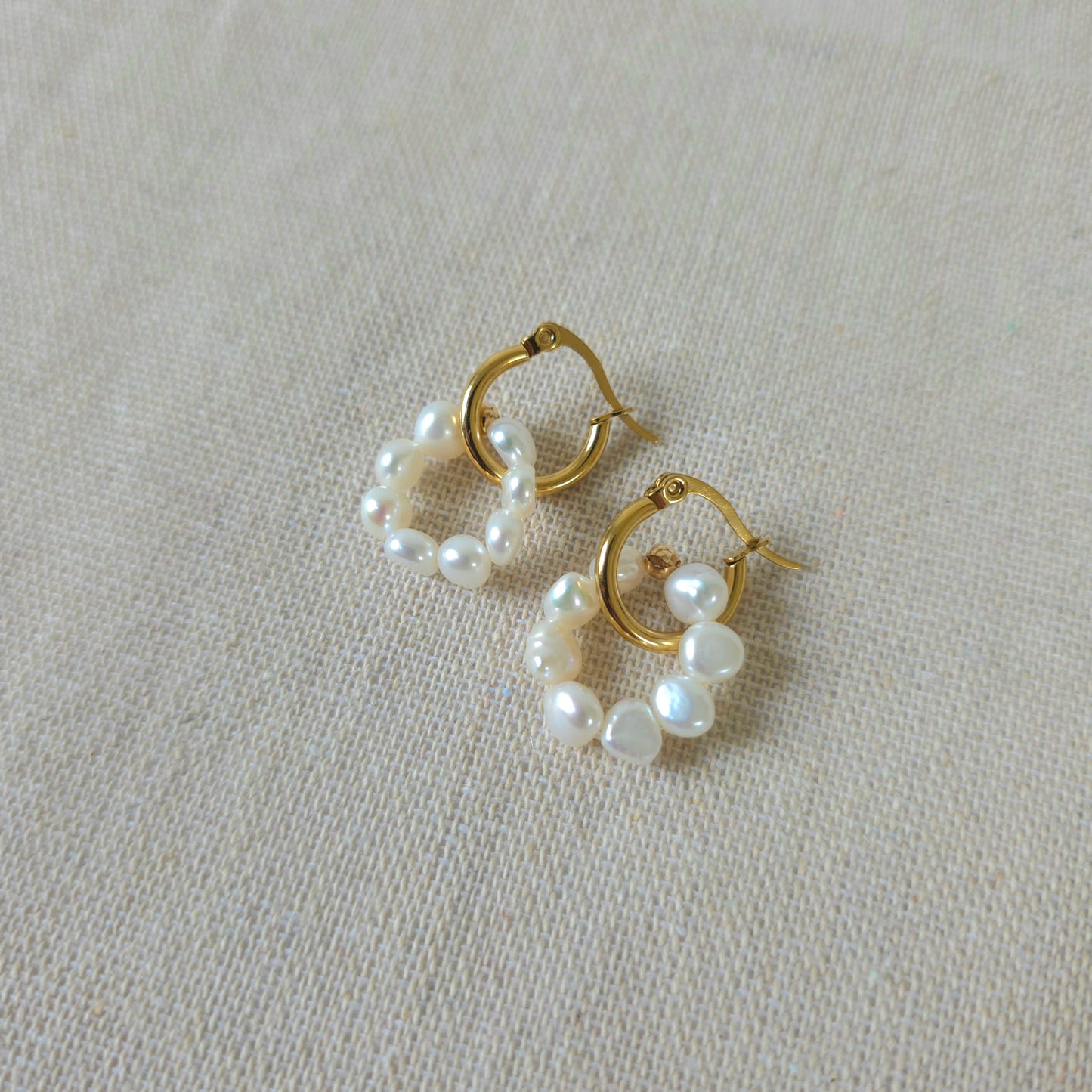 Earrings Pearl Hoop