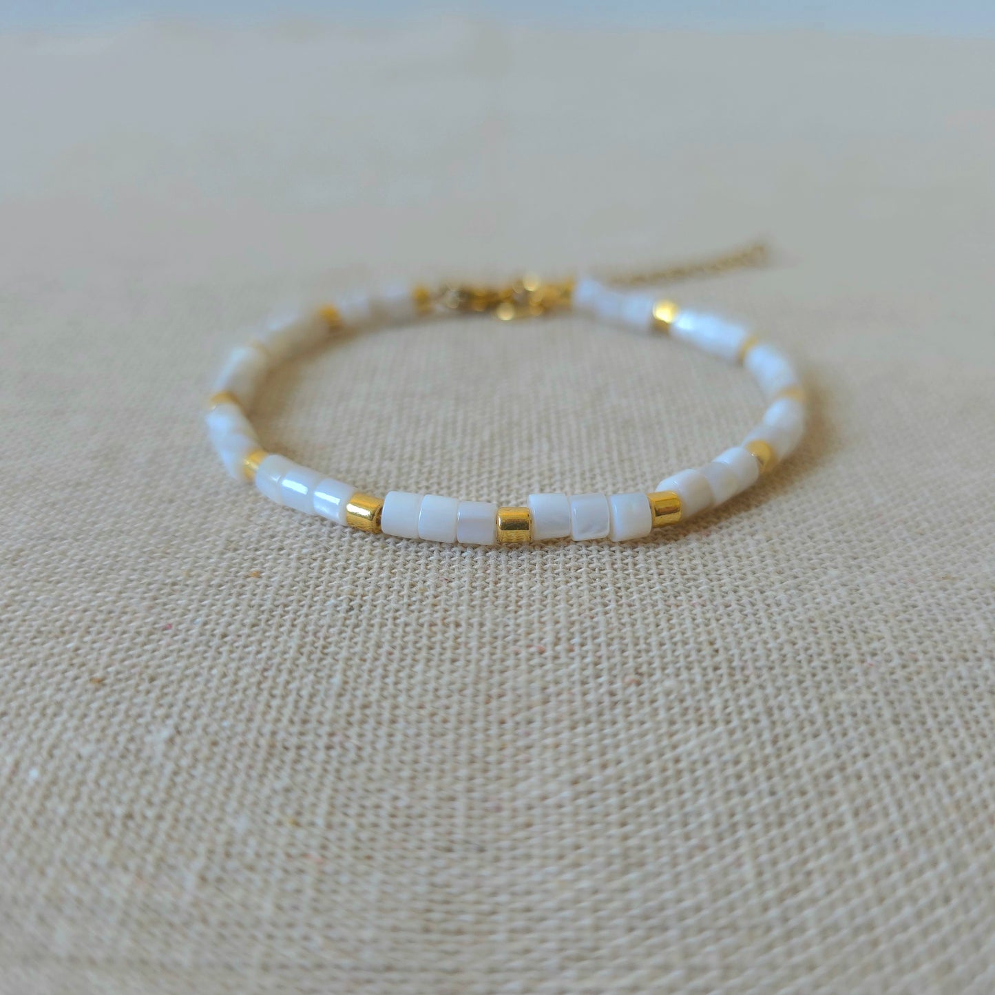 Bracelet Nacre Mosaic Gold